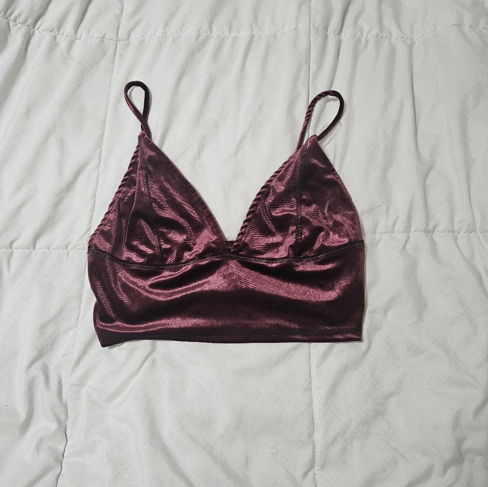 Size Large Burgundy Bralette Top